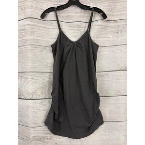 LAMade Ruched Side Sleeveless Tunic Top With Adjustable Spaghetti Straps Size L